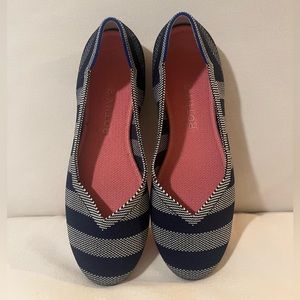 RARE/DISCONTINUED ROTHY’S Riviera Big Stripe Flats